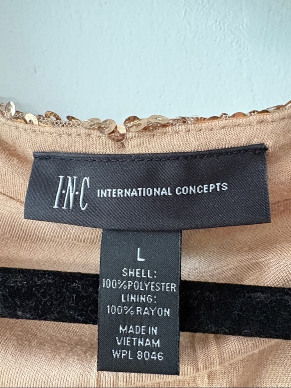 INC International Concepts Gold Sequin Trim Jacket - Picture 2 of 3